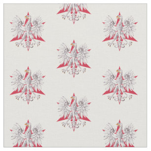 Vintage Chicago Polish White Eagle Star Fabric