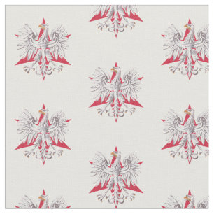 Vintage Chicago Polish White Eagle Star Fabric