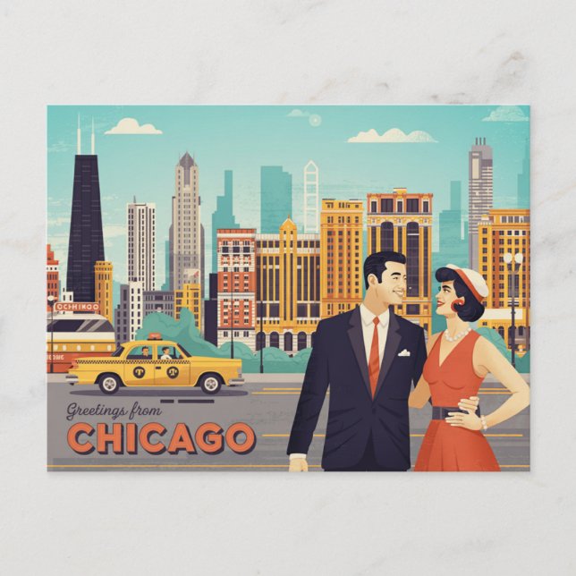 Vintage Chicago Postcard (Front)