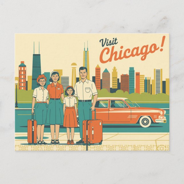 Vintage Chicago Postcard (Front)