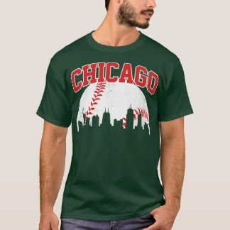 Vintage Chicago Skyline City Gameday Retro Vintage T-Shirt