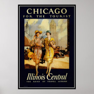 Vintage Chicago, USA - Poster