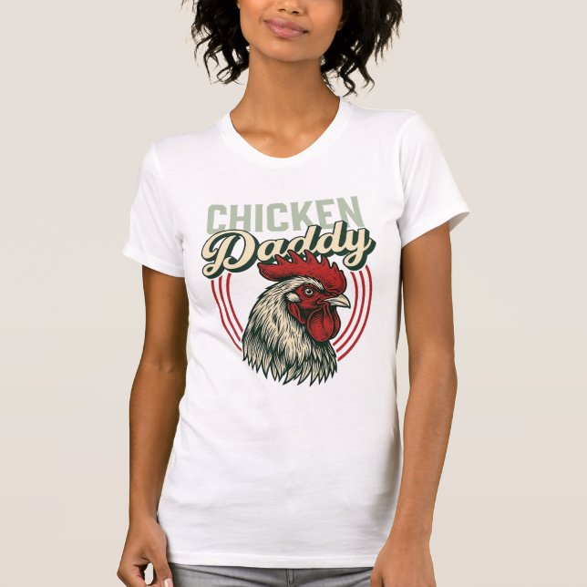 Vintage Chicken Daddy Rooster Shirt Design_1 (Front)