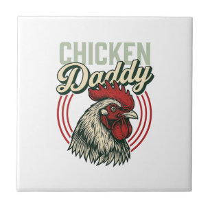 Vintage Chicken Daddy Rooster Shirt Design_1 Tile