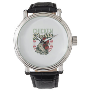 Vintage Chicken Daddy Rooster Shirt Design_1 Watch