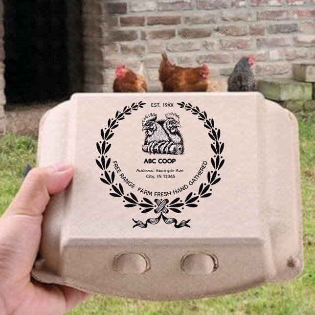 Vintage Chicken Egg Carton Stamp (Creator Uploaded)