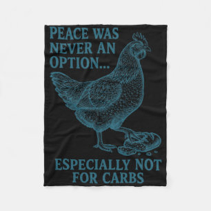 Vintage Chicken Meme Sarcastic Low Carb Diet Humou Fleece Blanket