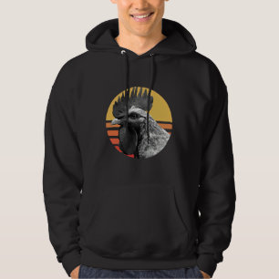 Vintage Chicken Phone Retro Sunset Hoodie