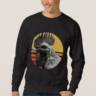 Vintage Chicken Phone Retro Sunset   Sweatshirt