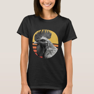 Vintage Chicken Phone Retro Sunset T-Shirt