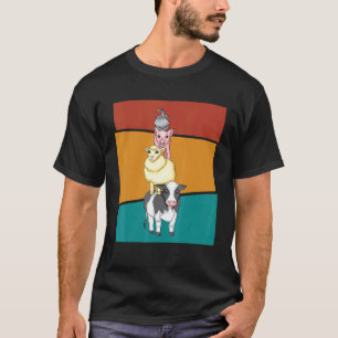 Vintage Chicken Pig Sheep Cow T-Shirt