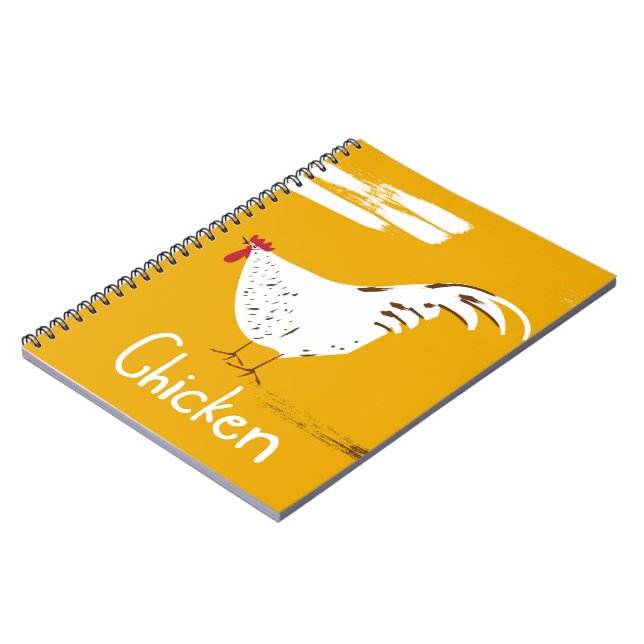 Vintage Chicken Spiral Notebook (Left Side)