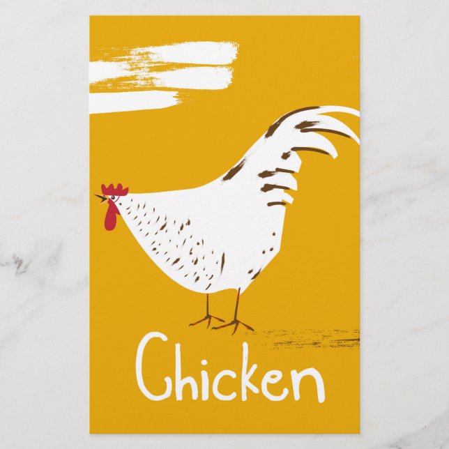 Vintage Chicken Stationery (Front)