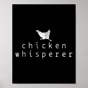 Vintage Chicken Whisperer Farmer Gift Poster
