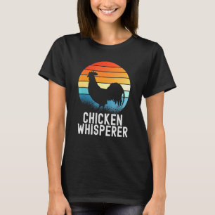 Vintage Chicken Whisperer Retro Sunset Distressed T-Shirt