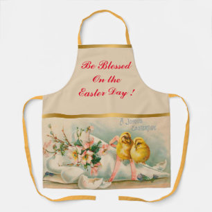 Vintage Chickens Easter Holiday Apron