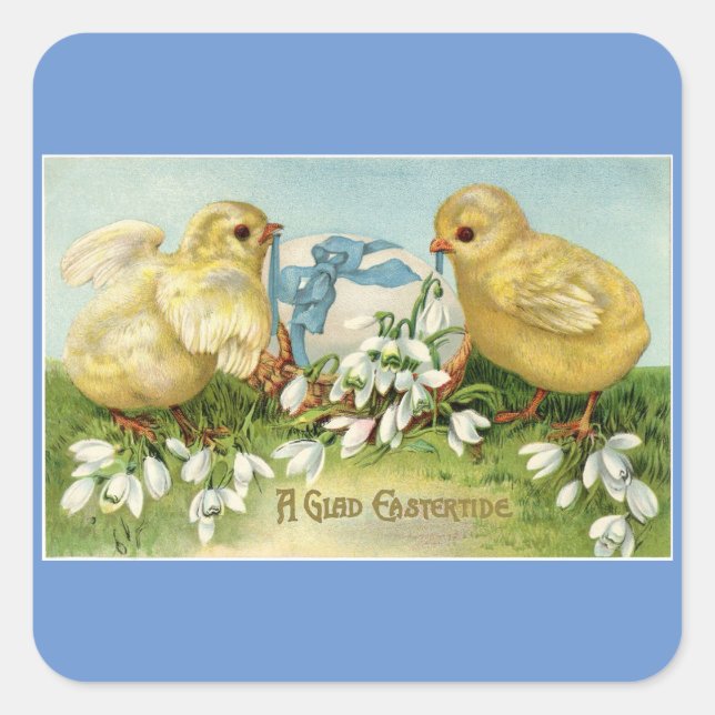 Vintage Chicks With Egg Stickers (Front)