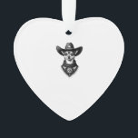 Vintage Chihuahua Cowboy Engraving Style Western D Ornament<br><div class="desc">Vintage Chihuahua Cowboy Engraving Style Western Dog Illustration 2</div>