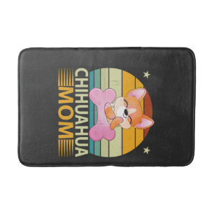 Vintage Chihuahua Mum Dog Lovers Mother's Day Bath Mat