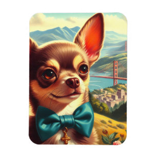 Vintage Chihuahua Painting Magnet