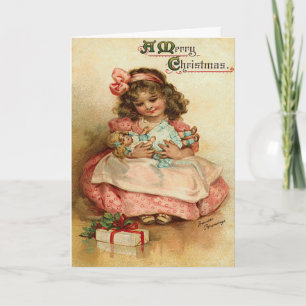 Vintage Child Christmas Card