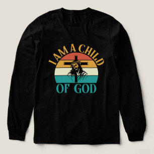 Vintage Child of God T-Shirt Design Vector Art Hoo Tri-Blend Shirt