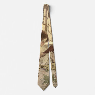Vintage Child Reading a Book, Jessie Willcox Smith Tie