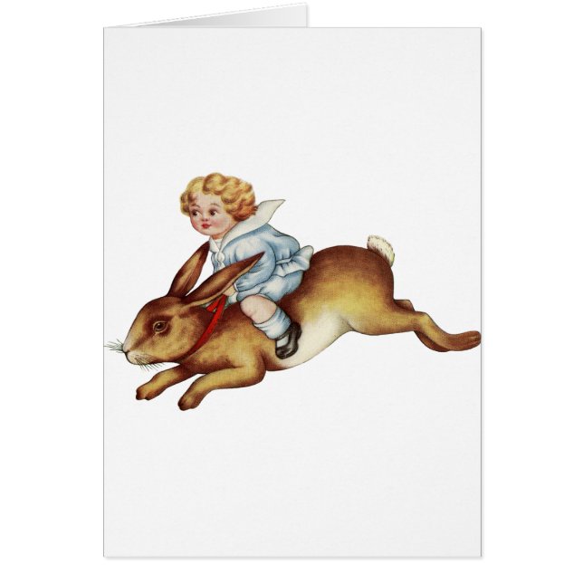 Vintage Child Rides Bunny Rabbit (Front)