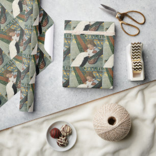 Vintage Child with a Doll by Jessie Willcox Smith Wrapping Paper