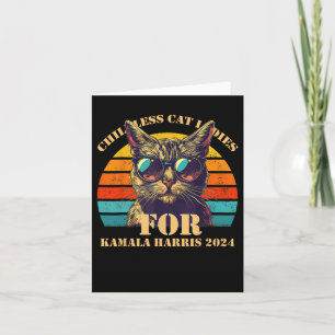 Vintage Childless Cat Ladies For Kamala Harris 202 Card
