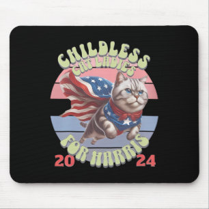 Vintage Childless Cat Ladies For Kamala Harris 202 Mouse Pad