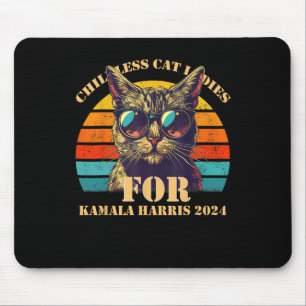 Vintage Childless Cat Ladies For Kamala Harris 202 Mouse Pad