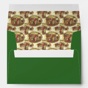 Vintage Children and Father Christmas Envelope