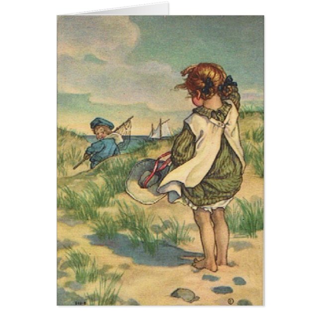 Vintage - Children at the Seashore, (Front)