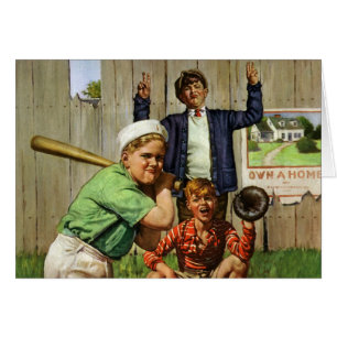 Vintage Children Boys Sports Baseball Player Game