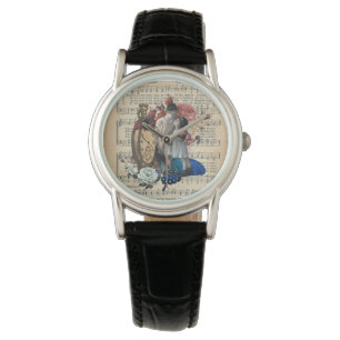 Vintage Children & Floral Collage Watch