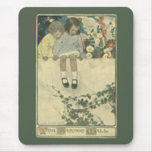 Vintage Children, Garden Wall Jessie Willcox Smith Mouse Pad