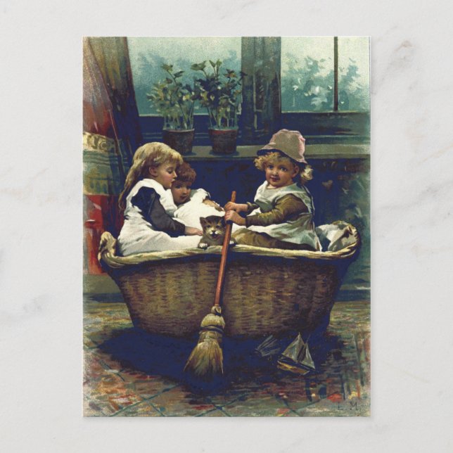 Vintage Children Good Ship Postcard (Front)