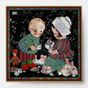 Vintage Children Having a Pretend Tea Party Envelope