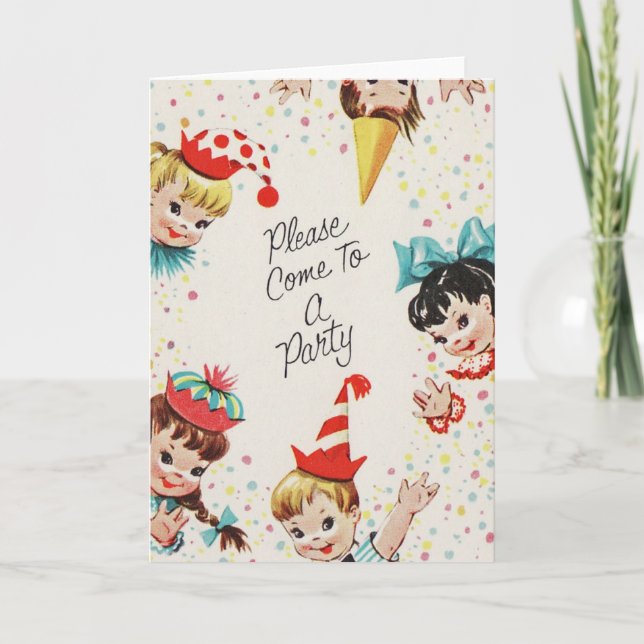 Vintage Children Party Invite (Front)