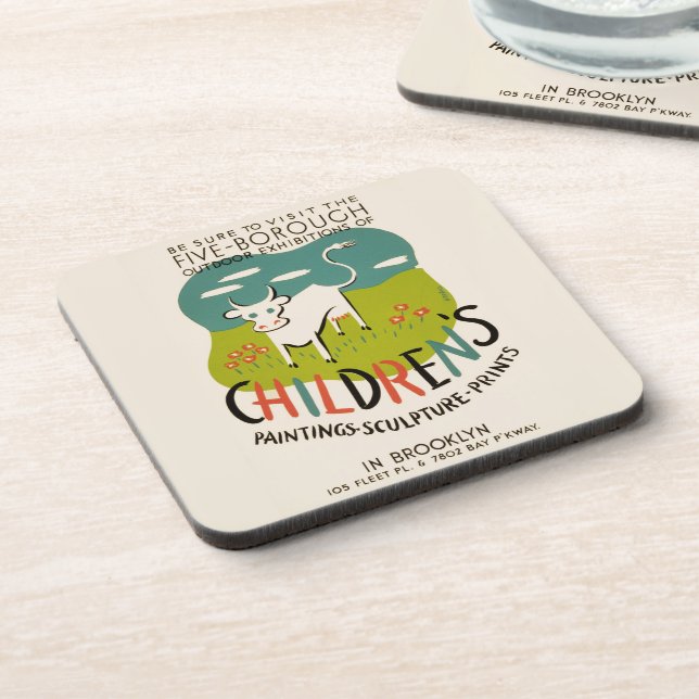 Vintage Children’s Art coasters (Left Side)
