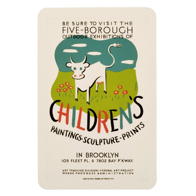 Vintage Children’s Art magnet (Vertical)