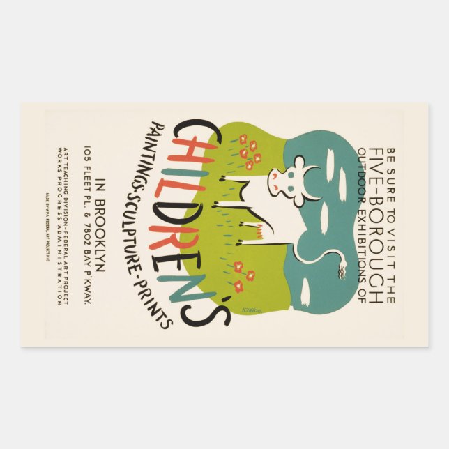 Vintage Children’s Art stickers (Front)