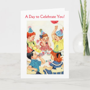 Vintage Children's Birthday Party, Card