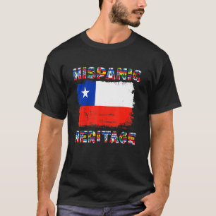 Vintage Chile Chilean Flag Hispanic Heritage Month T-Shirt