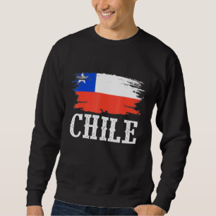 Vintage Chile Flag I Love Chile Sweatshirt