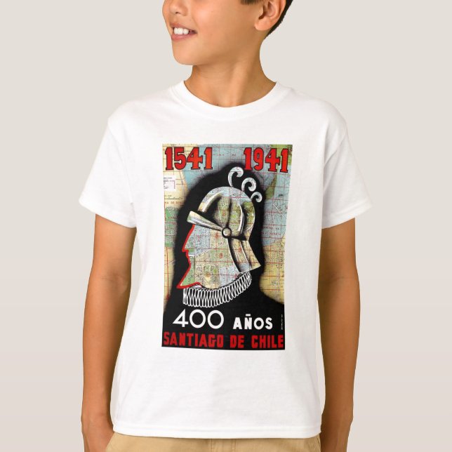 Vintage Chile Santiago Travel T-Shirt (Front)