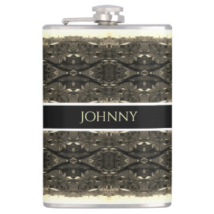 Vintage China Canton city Hip Flask