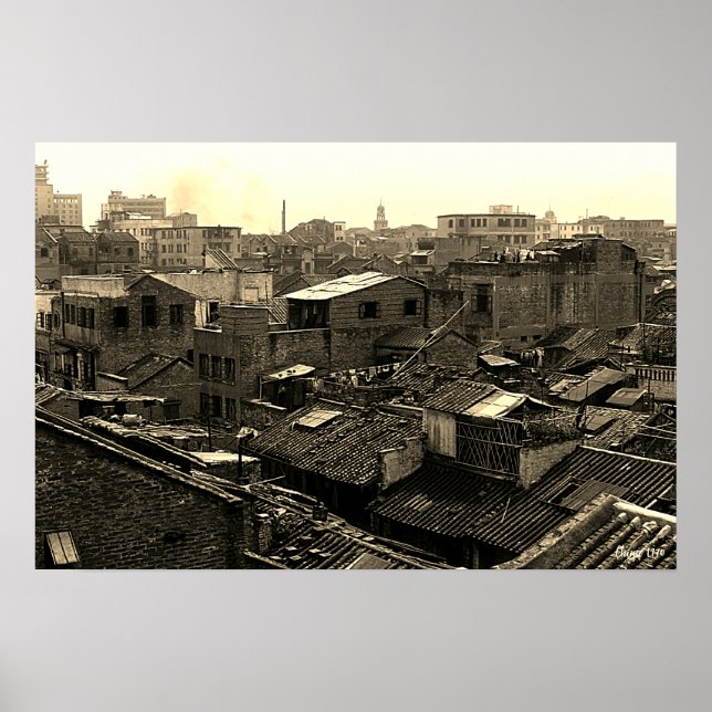Vintage China Canton city Poster (Front)