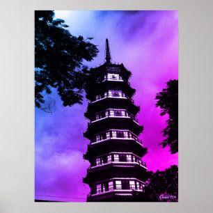 Vintage China Canton the flowery pagoda Poster